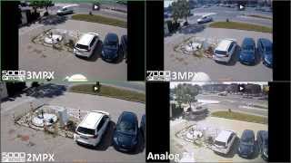 NOVUS day/night cameras comparison (IP 2 MPX, 3 MPX, Analog D1)