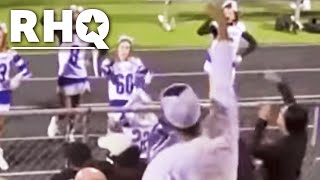 High School Dad Dances Along To Cheer Squad