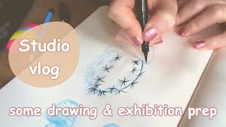 Vlog 2 || New drawing challenge and preparing for exhibitions