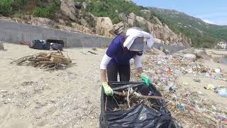 南丫島風災後海岸清理工作 Lamma Island volunteers cleanup day (22-23 Sept. 18)