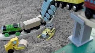 Thomas the Tank Engine - Accidents Happen - IN SLOW MOTION! Spencer crashes into Percy 3 times