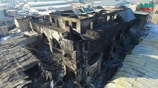 Последствия пожара на Ошском рынке