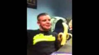 Swallowing bananas!