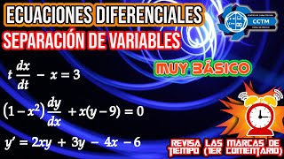 ???? Método de Separación de variables | Solución de ecuaciones diferenciales | ¡Muy, muy básico!