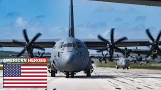 ????????Elephant Walk Full Power Of US Air Force C-130 Aircraft and Several Planes from Other Countries