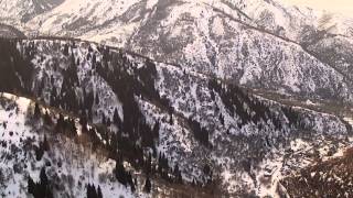 Квадрокоптер в горах, конец зимы. Qudrocopter in mountain