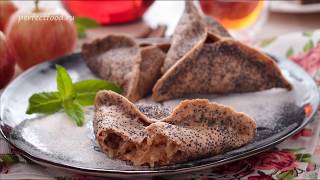 Треугольные пирожки с яблоками на цельнозерновой и ржаной  муке. Веганские пирожки