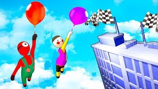 МЫ ЭТО СДЕЛАЕМ! ЛЕТИМ НА ШАРИКАХ К ФИНИШУ! САМЫЙ ОРИГИНАЛЬНЫЙ И ЭПИЧНЫЙ УРОВЕНЬ В HUMAN FALL FLAT