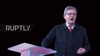 France: Leftist leader Melenchon hosts rally in Paris