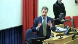 Nigel Farage responds to a Czech student