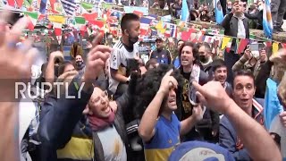 Italy: Hundreds of devoted fans fly in from Boca on anniversary of Maradona's death