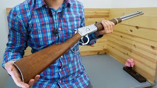 Охолощенный СХП карабин Rossi-92 (Курс-С, 5.45, нержавеющая сталь)  (видео обзор)