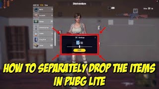 CARA MEMBUANG ITEM SECARA TERPISAH - PUBG Lite