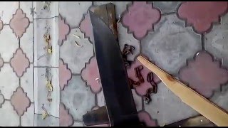 Краш Тест нашего Булатного ножа в Казахстане