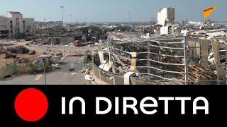 La situazione al porto di Beirut dopo l'esplosione