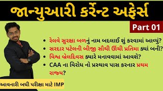 January Current Affairs Part 01 ! Monthly Current Affairs