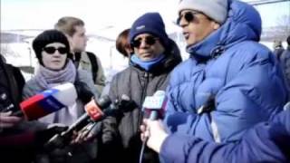 Abhishek Bachchan on the set of *Players* in Murmansk, Russia