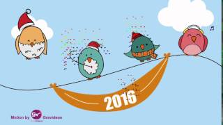 free after effects new year with birds template