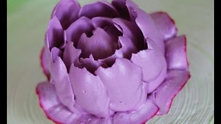 Пион из крема. cream peony