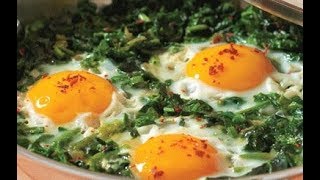 Yumurtali ispanak yemegi