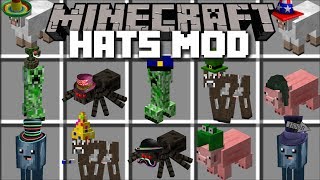 Minecraft HATS MOD / PUT HATS ON ANY MOB AND FIGHT THEM!! Minecraft