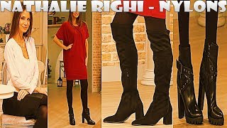Nathalie Righi FullHD Nylons Pantyhose Collant Strumpfhose on QVC Italia
