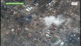Satellite images capture scale of devastation of deadly tornadoes in US