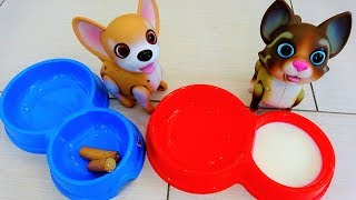Новые Игрушки Полины! Интерактивные Питомцы Кошечка и Собачка