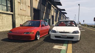 GTA V | HONDA CIVIC V VS. HONDA CIVIC VI | DRAG RACE