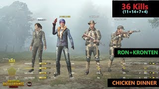 [Hindi] PUBG Mobile | "36 Kills" RON+Kronten Amazing Game Chicken Dinner