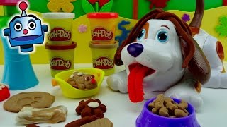 Perrito y cachorros de Play-Doh