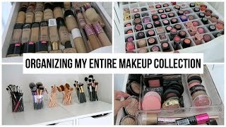 UNPACKING & ORGANIZING MY ENTIRE MAKEUP COLLECTION... ?