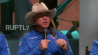USA: Bezos vows to "ferociously" continue space missions following Blue Origin launch