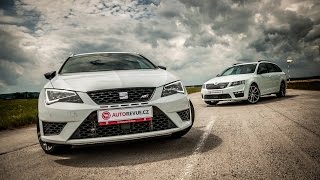 Drag Race: Seat Leon ST Cupra 280 vs. Škoda Octavia Combi RS