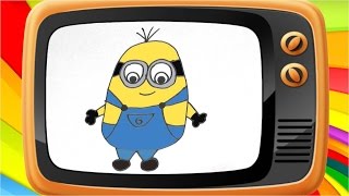 Как нарисовать Миньона. Оживающие рисунки / How to draw minion. Наше всё!