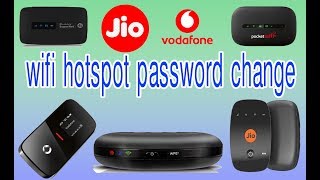 how to change password // jio & vodafone wifi hotspot //