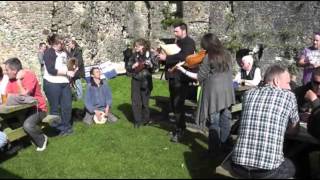 Welsh bagpipes - Estron in Haverfordwest castle beer festival