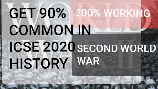 Second World War ICSE Class 10 history and civics