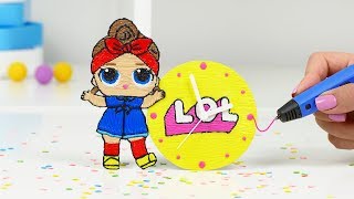 КУКЛА LOL ЧАСЫ  DIY 3D РУЧКА |  ШАР СЮРПРИЗ КУКЛА LOL КОНФЕТТИ ПОП | ИГРУШКИ СВОИМИ РУКАМИ