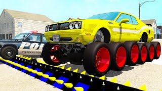 Police Spike Strip Crashes #18 - Beamng drive