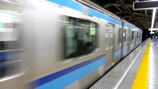 【HD】東京メトロ東西線E231系(800番台、快速) 南行徳(T-19)駅通過 1