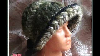 Вяжем крючком шляпку капор   Часть 3