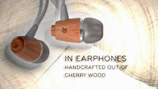 aircoustic wooden in ear speakers - CHERRY - english