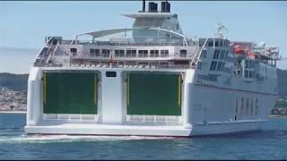Película del súper ferry Volcán de Tinamar construido en Vigo 2011
