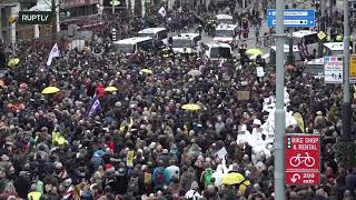 LIVE: COVID-19 sceptics rally in Amsterdam to protest against extension of lockdown, despite ban