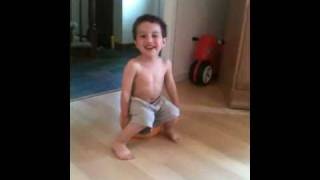 RJ pop balloon poor baby falls Funny!