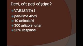 Bani pe net din scris articole