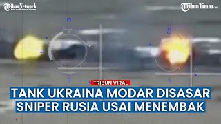 Tembakan Akurat dari Sniper Rusia Hantam Habis Tank Pasukan Zelensky