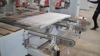 Wood door size machine for 4 edges automatically