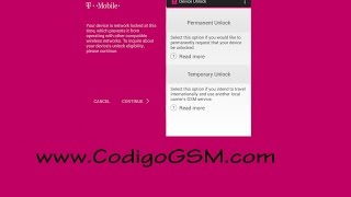 Samsung SM G550T Device Unlock APP T Mobile